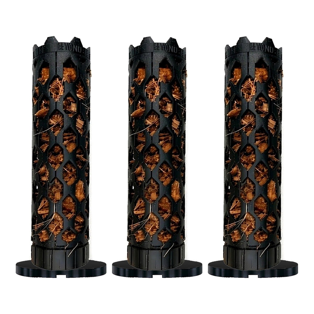 Beyond Beleaf modular moss pole kit with bases installed