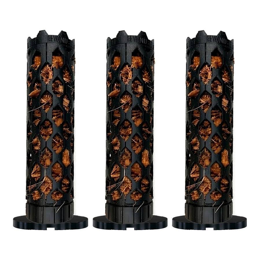 Beyond Beleaf modular moss pole kit with bases installed